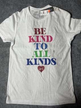 The Phluid Project Be Kind To All Kinds Graphic T-Shirt White Small